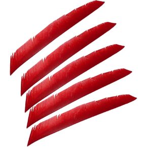 PATIKIL Arrows Vanes, 50 Pack 11 Inch Turkey Feather Arrow Fletching Archery Arrow Feather Right Wing Shield Fletch for DIY Target Shooting, Red