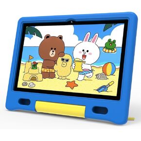 Kids Tablet, 10.1" Tablet for Kids, Children's Tablet with Case, Expandable Storage, Educational Learning, Wi-Fi 6, BT 5.0, Dual Camera, Toddler Tablet for Boys and Girls,Blue