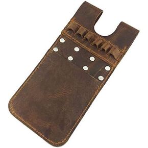 Back Pocket Arrow Quiver Horse Leather Pocket Quiver for Holding 6 Pieces Arrows (Brown)