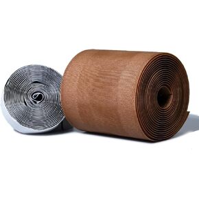 Brown Floor Cord Cover with Adhesive Tape for Any Flooring Surface Overfloor Cord Protector Cable Grip Strip Management Hold Cords in Place for Power Cords Coaxial Cable (3.9" W X 10’L)