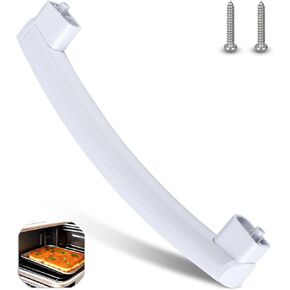 Upgrade WB15X10278 Microwave Oven Door Handle, Only Compatible with General Electric GE Microwave Oven, Replacement Part for AP5790517, Contains 2 Screws (White)