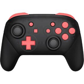 eXtremeRate Coral Repair ABXY D-pad ZR ZL L R Keys for Nintendo Switch Pro Controller, DIY Replacement Full Set Buttons with Tools for Nintendo Switch Pro Controller - Controller NOT Included