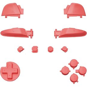 eXtremeRate Coral Repair ABXY D-pad ZR ZL L R Keys for Nintendo Switch Pro Controller, DIY Replacement Full Set Buttons with Tools for Nintendo Switch Pro Controller - Controller NOT Included