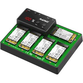 MAIWO 5 Bay mSATA SSD Reader Docking Station with Offline Clone, Mini SATA to USB 3.0 Adapter Reader 5TB Capacity 12V/3A