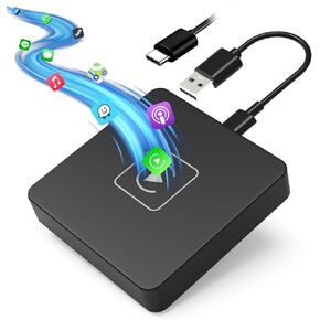 Wireless Carplay Adapter Upgrade Convert Wired to Wireless Apple Car Play Adapter USB Plug and Play Mini Car Play Wireless Adapter for Apple iPhone iOS 10+ & Cars from 2015+