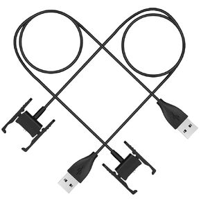 2 Pack Charger for Fitbit Charge 2 Smart Watch, USB A Cable Compatible for Fitbit Charge 2 Replacement Charging Cord Accessories 3.3ft+3.3ft 1M 100cm
