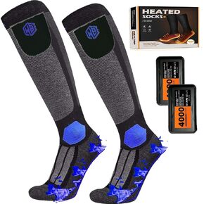 AA battery Heated Socks, Rechargeable Thermal Electric Socks, Winter Warm Cotton Socks for Cycling Camping Hiking Skiing