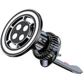 Magnetic Car Phone Holder, Aluminum Alloy Air Vent Car Phone Mount with Magnetic Suction, Stable Phone Stand for Car, Hands Free Universal Automobile Cradle Cell Phone Holder Suitable for All Phone