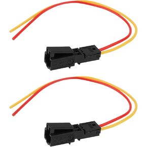 2Pcs Car Tweeter Wire 4E0972575 Replacement Part 2 Pin Speaker Wiring Adapter 4B0971832 Compatible with Audi A1/A3/A4/A5/A6/A7/A8/Q2/Q3/Q5/TT