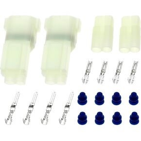 SING F LTD 2 Sets 2 Pin Motorcycle Waterproof Connector Plug Electrical Wire Connector Plug Kit Suitable for Vehicle Motorcycle for 2.5mm Diameter Wire Cable