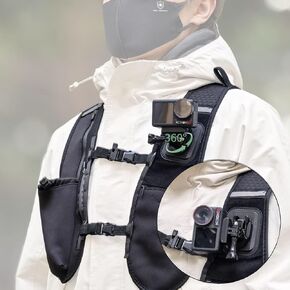 Running Hydration Vest with Action Camera Mount Compatible with GoPro Hero 13, 12, 11, 10, 9, 8, 7, (2018), 6 5, Hero Black, Session, Xiaomi Yi, SJCAM, Campark & DJI Osmo