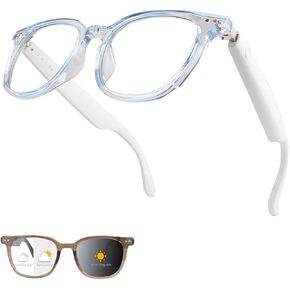 GS07 Smart Photochromic Sunglasses, Blue Light Glasses for Men,Bluetooth 5.4, Open Ear Sound Mic & Speakers