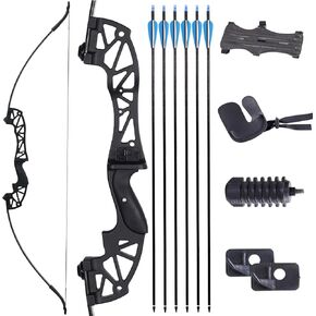 SPG Bow and Arrow Set for Adults, Metal Riser Long Bow Recurve Bows for Adults 40 Lbs, Durable Bowstring Archery Bows for Adults Archery Set Adult Beginner
