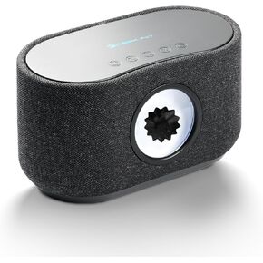 Magnetic Fluid Speaker，Dancing ferrofluid Speaker with Music Visualization Touch Control Stereo Sound + 3 Modes + 15W Wireless Charging,Creative Gifts,for Office Desktop Decor (Black)