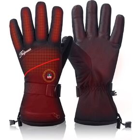 Telguua Heated Gloves for Women Men,Upgraded Battery 5500mAh Electric Heated Ski Gloves Rechargeable for Women Waterproof Touchscreen Heated Work Glove for Raynaud's&Arthritis