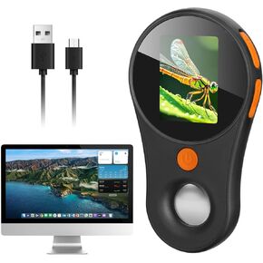 Macro Digital Microscope Fixed Focus, Portable Handheld Digital Microscope with 2.0inch IPS Color Screen 500x Magnification 200w Pixel USB Microscope with 8LED Lights Compatible with Windows Mac OS
