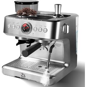 Espresso Machines with grinder, 20 Bar Professional Espresso Maker with Milk Frother & 95 oz Removable Water Tank for Latte and Cappuccino, Espresso Coffee Maker for Home, Stainless Steel
