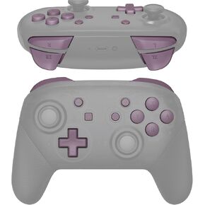 eXtremeRate Dark Grayish Violet Repair ABXY D-pad ZR ZL L R Keys for Nintendo Switch Pro Controller, Replacement Full Set Buttons w/Tools for Nintendo Switch Pro Controller - Controller NOT Included