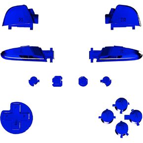 eXtremeRate Chrome Blue Repair ABXY D-pad ZR ZL L R Keys for Nintendo Switch Pro Controller, Glossy DIY Replacement Full Set Buttons with Tools for Nintendo Switch Pro - Controller NOT Included