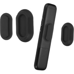 PATIKIL Magnetic Remote Control Holder Wall Mount, Silicone Remote Control Organizer Strong Adhesive, 2 Pcs, Black