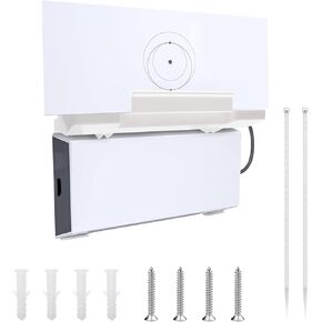 2 in 1 Router Mount for Starlink Gen 3 Router Mount & StarLink V3, Signal Integrity Space Saving Power Supply Mounting Kit ABS Stability High Performance Dishy Wall Mount Official White