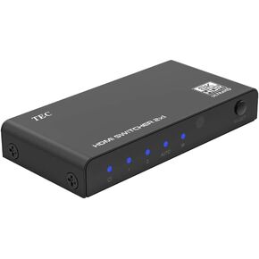TEC 8K HDMI 2.1 Switcher 2 Inputs 1 Output Switcher Supports 8K@60Hz 4:4:4, 4K@120Hz, 1080P@240Hz, HDR 48Gbps Compatible with PS4/PS5, Xbox, Roku, Apple TV, Fire Stick, Sony TV | with Remote Control