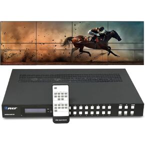 OREI 4K 8x8 Seamless HDMI Matrix Switch Video Wall Controller HDMI Processor Upto 4K 60hz 4:4:4 8-bit - HDMI 2.0, HDCP 2.2, 18 Gbps, UltaHD 4x4, 2x2, 1x4, 1x2, 4x1 Remote Control (UHDS-808VW)