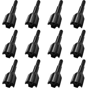 Archery Broadheads 12PK Small Game Judo and Hammer Mixed Set 100 or 125 Grain Field Arrow Practice Spiral Tip for Small Game Hunting (black-125gr-LXC)
