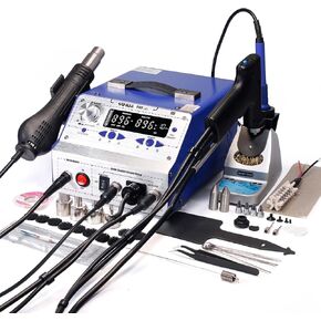 YIHUA 948-II 4 in 1 Hot Air Rework Soldering Iron and Desoldering Suction Tin Gun Station with Suction Pick Up Pen °F /°C