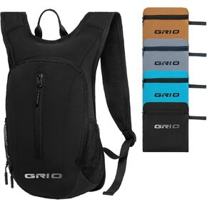 GRIO Lightweight Packable Daypack for Women Men, 15L Hiking Backpack, Lightweight Foldable Mini Backpack & Water Resistant Daypack for Hiking, Walking, Camping, Cycling