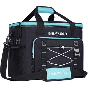 INSMEER Soft Cooler Bag, Collapsible Coolers Bag 60Can/40L, Soft Sided Insulated Cooler Portable Leakproof Cooler for Grocery Shopping,Camping,Travel,Fishing