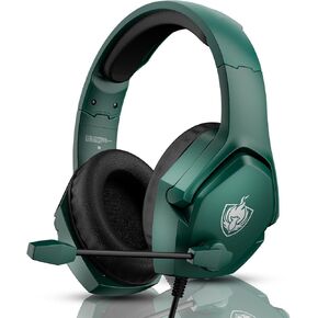 YOTMS Gaming Headset for PS5, PS4, Switch, H-4 PC Gaming Headphone with Noise Cancelling Mic, 7.1 Stereo Sound, for Games Controller, Computer, Laptop, Mac, Gamer (Green)