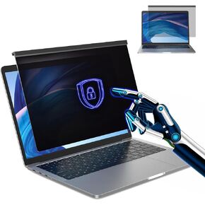 Hanging Laptop Privacy Screen 15.6 Inch, Aesthetic 9H Hardness Privacy Screen for Computer Monitor with Anti-Blue Light Coating, Removable PVC Computer Monitor Privacy Shield
