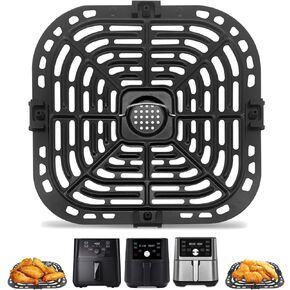 Air Fryer Grill Pan for Instant Pot Vortex 6 in 1 6 QT Gourmia GAF735 6 QT Air Fryer, Air Fryer Accessories Replacement Tray Rack Parts Grill Plate Crisper Plate, Dishwasher Safe