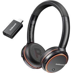 Wireless Headphones for TV Watching -BKM600 Wireless TV Headphones with Bluetooth USB Transmitter(Optical, AUX, RCA and USB Output), Plug and Play, Enhanced Volume, Gift for the Seniors/Parents,Orange