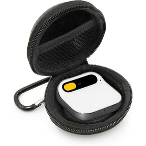 CASEMATIX Carry Case Compatible with Humane Ai Pin Wearable Computer Artificial Intelligence Device and Battery Booster - Includes Travel Case Only with Carabiner