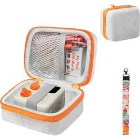 Travel Case for Yoto Mini (2024 Edition), Hard Carrying Case with Odor-Free Felt Fabric for Children, Accessories Kids Audio Music Player, Up to 40 Audiobook Cards, Gray