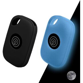 Silicone Case for Tile Pro 2024 with Carabiners, 2 Pack Anti-Scratch Protective Cover for Tile Tracker (Navy/Gray)
