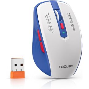 Bluetooth Wireless Mouse with Forward and Backward Side Keys, Efficient Office AA Battery Cordless Mice for Laptop, iPad, Mac, Silent Portable Dual Mode Mouse, Yellow & Black
