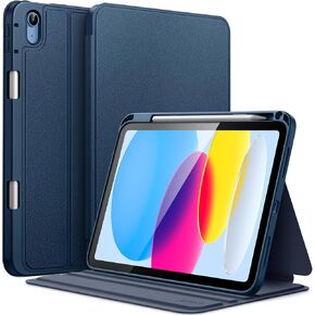 JETech Case for iPad 10 (10.9-Inch, 2022 Model, 10th Generation) with Pencil Holder, Slim Folio Stand Protective Tablet Cover, Multi-Angle Viewing (Navy)