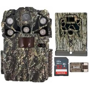 Browning Trail Cameras Recon Force Elite HP5 Bundle with Security Box, Memory Card and Card Reader (4 Items)