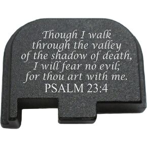 BASTION Laser Engraved Butt Plate, Rear Slide Cover Back Plate for Glock G43, G43X, and G48 9mm ONLY