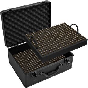 528 Round Bullet Storage Case - Aluminum Ammo Case With EVA Foam - for 300 308 .300 .243 Winchester, .22 LR.380 ACP 9mm .223 .22-250 .25-06 Remington