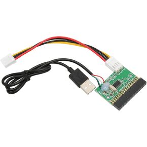 Brrnoo 1.44MB 3.5in Floppy Drive Connector, Plug and Play 34 PIN to USB Cable Adapter