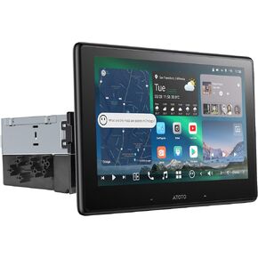 10 "Qled AI Android Single Din Car Stero ، وحدة رأس الشاشة العائمة ، 8G+128G التنقل الداخلي ، 4G LTE ، CARPLAY و Android AUTO ، اتصال هاتفي مزدوج و 2 BT ، 36B-EQ ، X10G110E