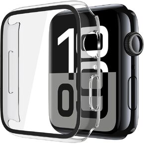 Misxi 2 Pack Tempered Glass Case for 2024 Apple Watch Series 10 46mm, Ultra-Thin Hard PC Screen Protector Cover, Full Body Scratch-Resistant Protection for iWatch 10, Pristine Transparent