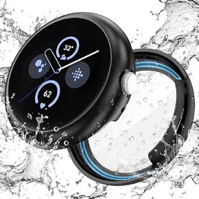 GOTON GOUTPROOK CASE لـ Google Pixel Watch Pixel Watch 2 / Pixel Watch 41mm Case ، PC Hard PC Slim Cover Protector High Sensitive Shockproof for Google Pixel Watch ， Matte Black in Kuwait