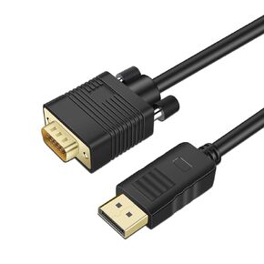 Displayport to VGA Cable, DisplayPort to VGA Adapter DP to VGA Cable Male to Male Gold-Plated for Computer, Laptop, PC, Monitor, TV, Projector(10ft)