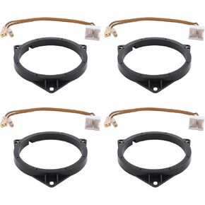 ApplianPar Speaker Adapter Spacers Ring Bracket Mounting Plates 6.5 Inch and Speaker Wire Wiring Harness for 350Z 370Z Altima Cube Frontier Titan CX-9