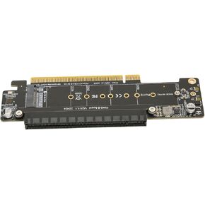PCIE X16 Expansion Card, M.2 NVMex2 Supports PCIE4.0 Pcie X16 to X8 X4 X4 Split Expansion Card, Made of PCB, It is Strong, , Not Easy to Damage